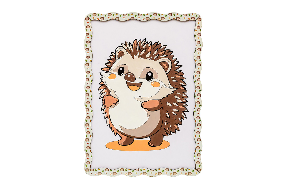 Набір для розпису, картина по номерах "Їжачок" формат А4