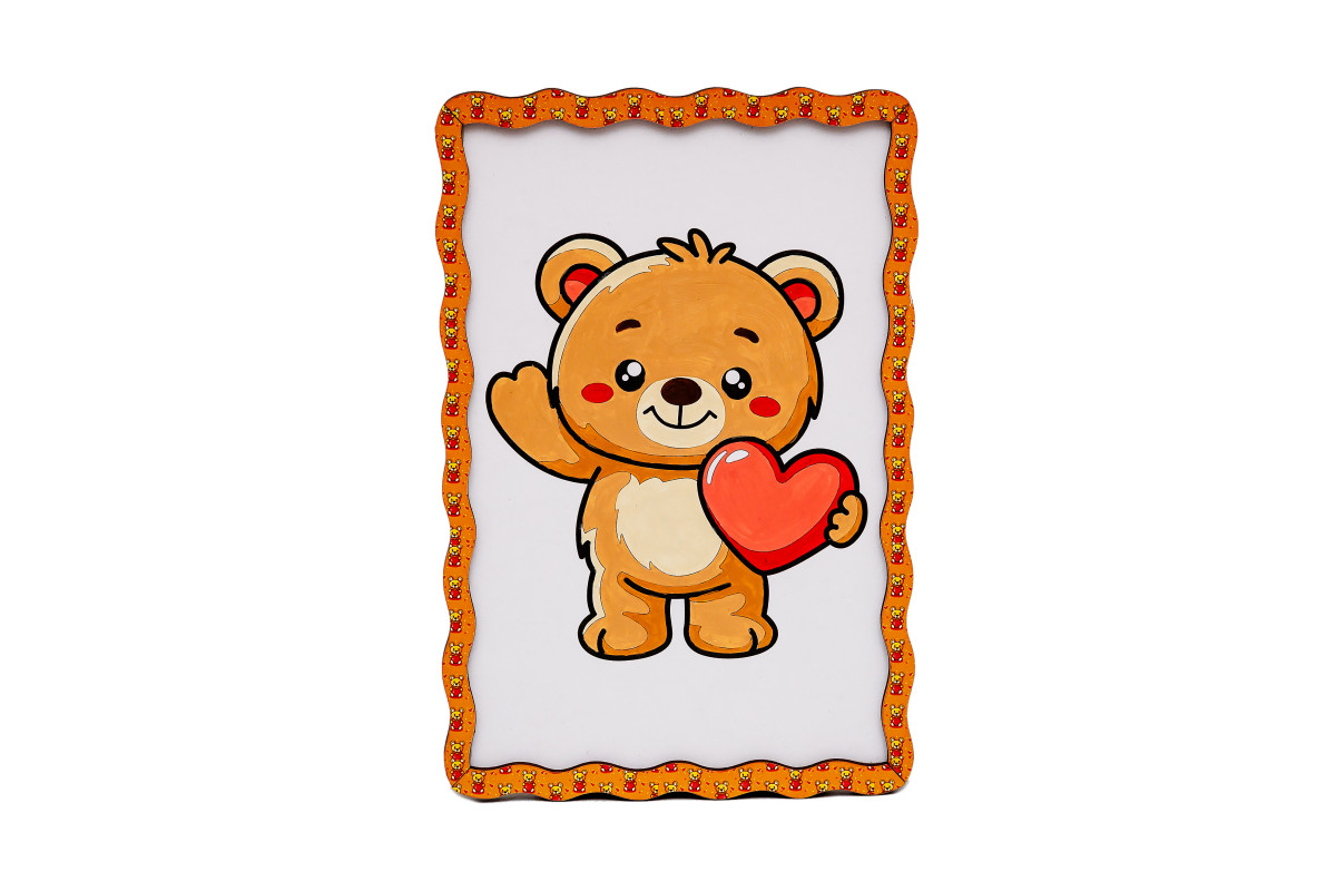 Набір для розпису, картина по номерах "Ведмедик" формат А5