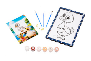 Набір для розпису, картина по номерах "Гусочка" формат А5