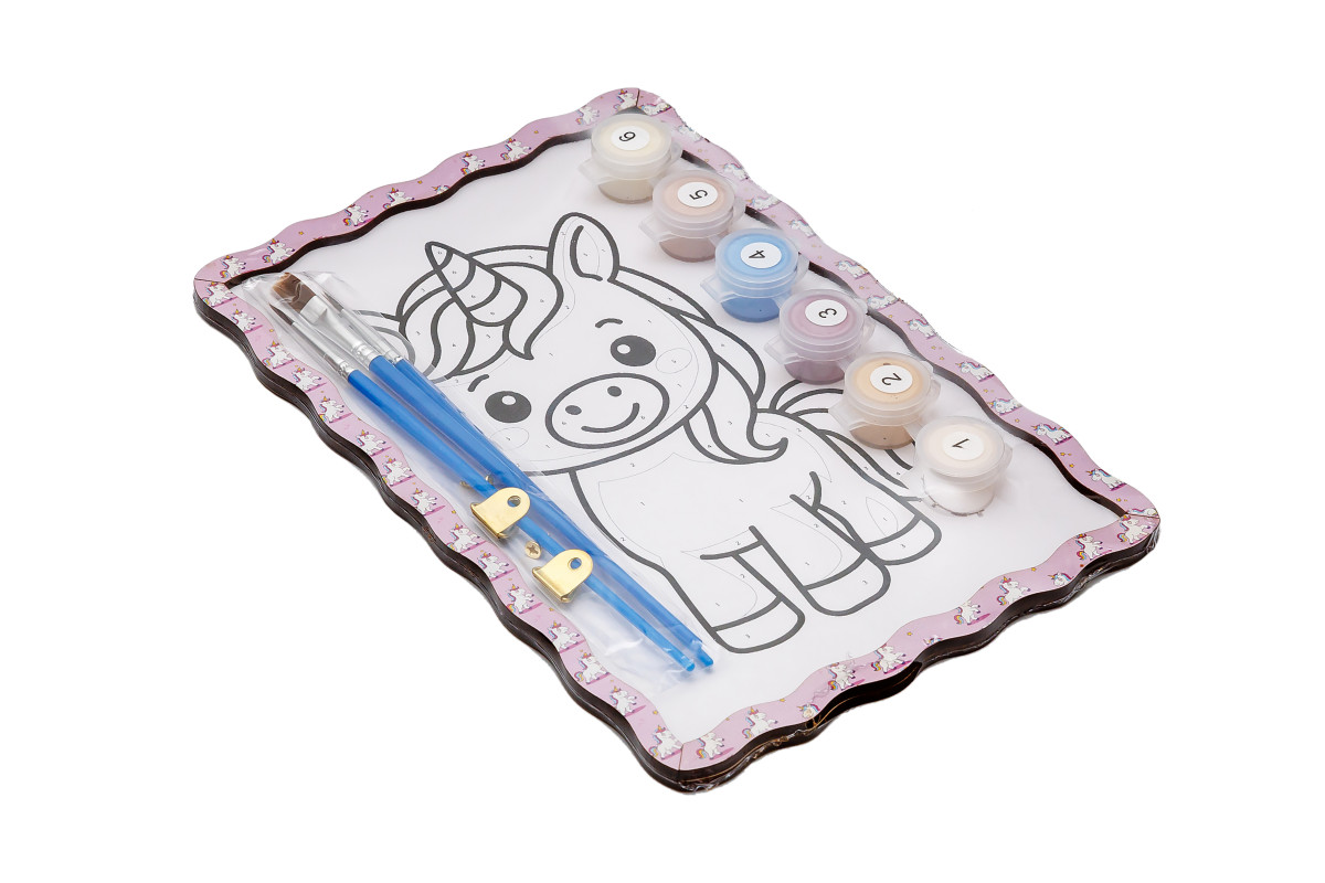 Набір для розпису, картина по номерах "Єдиноріг" формат А5