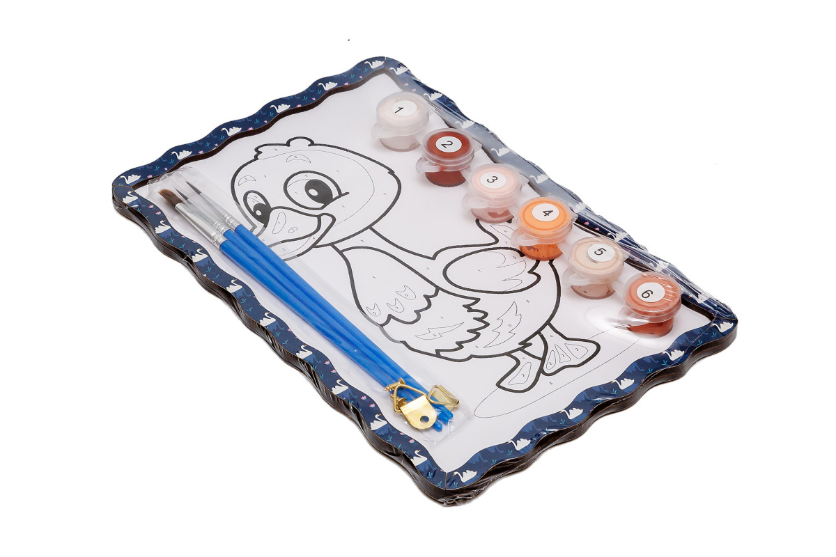 Набір для розпису, картина по номерах "Гусочка" формат А5