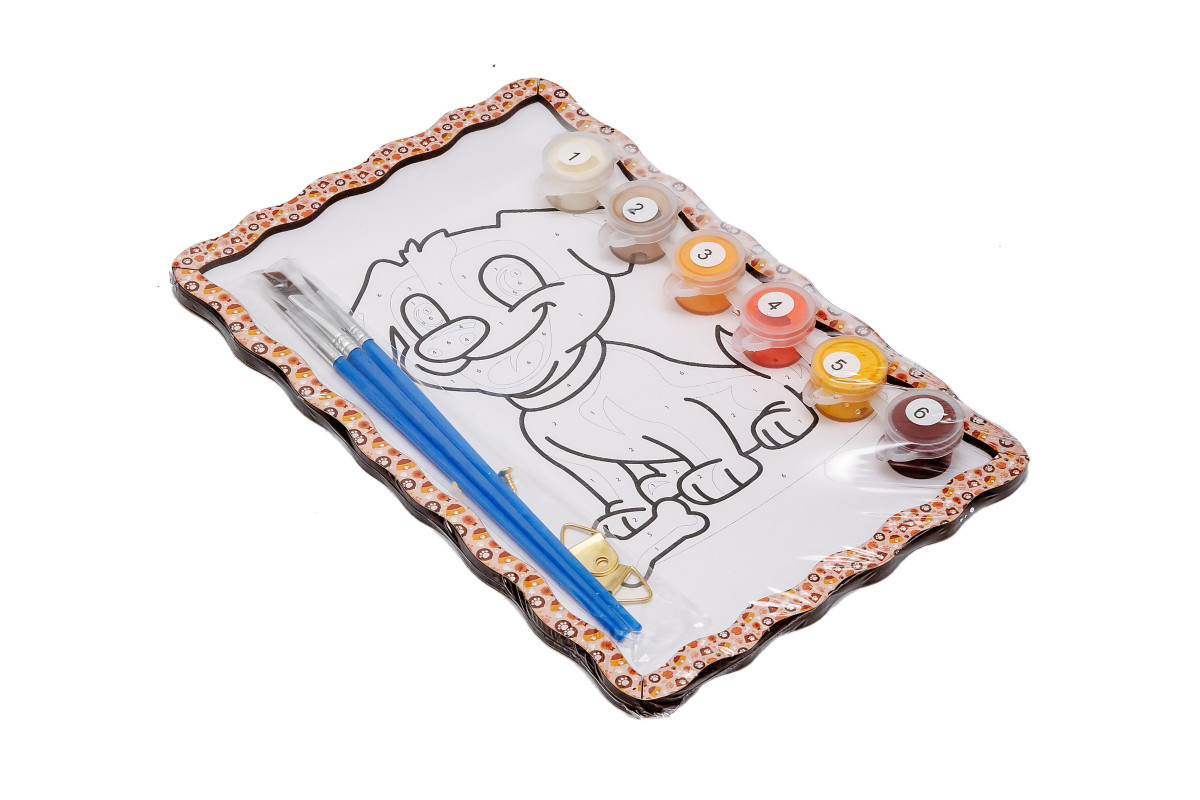 Набір для розпису, картина по номерах "Вірний друг" формат А5