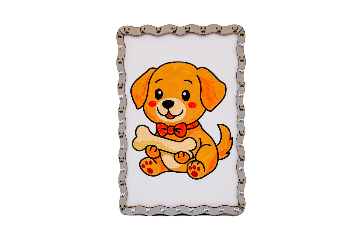 Набір для розпису, картина по номерах "Песик" формат А5