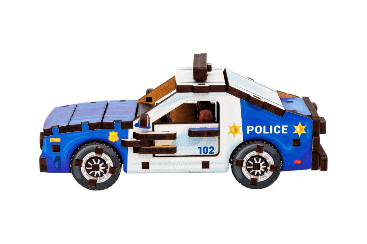 Дерев’яний 3D конструктор TURBO POLICE