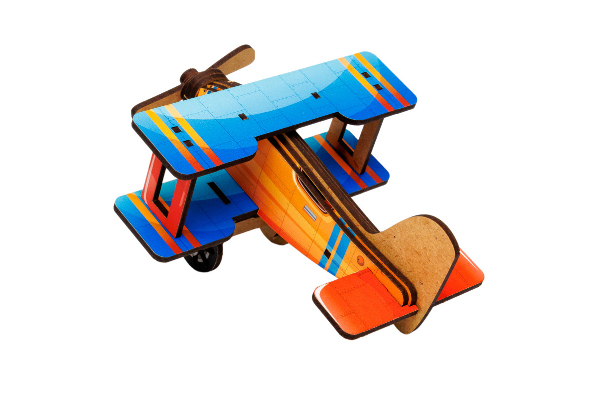 Дерев’яний 3D конструктор Turbo Plane