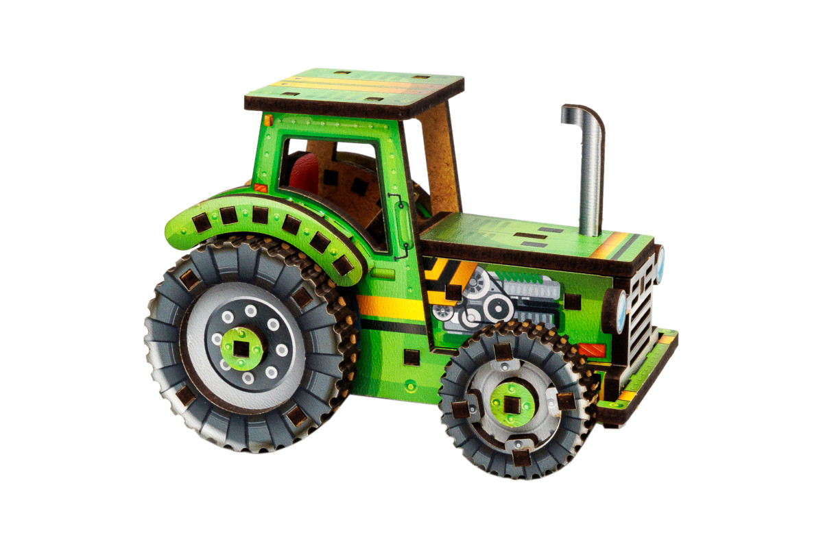 Дерев’яний 3D конструктор Turbo Tractor