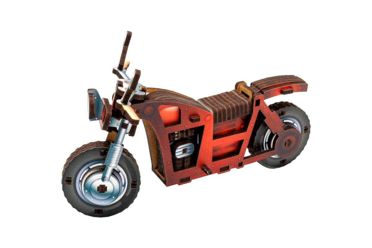 Дерев’яний 3D конструктор Turbo Bike 