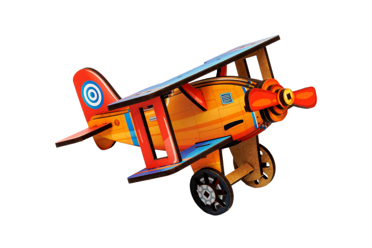 Дерев’яний 3D конструктор Turbo Plane