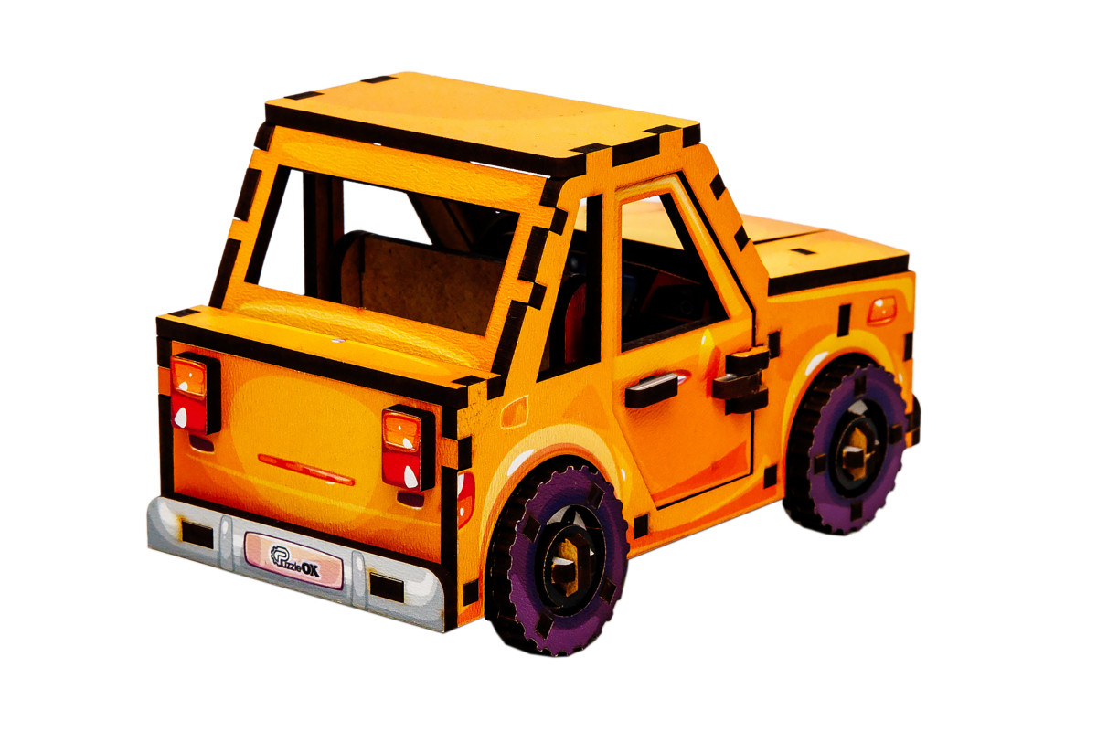 Дерев’яний 3D конструктор Turbo Car