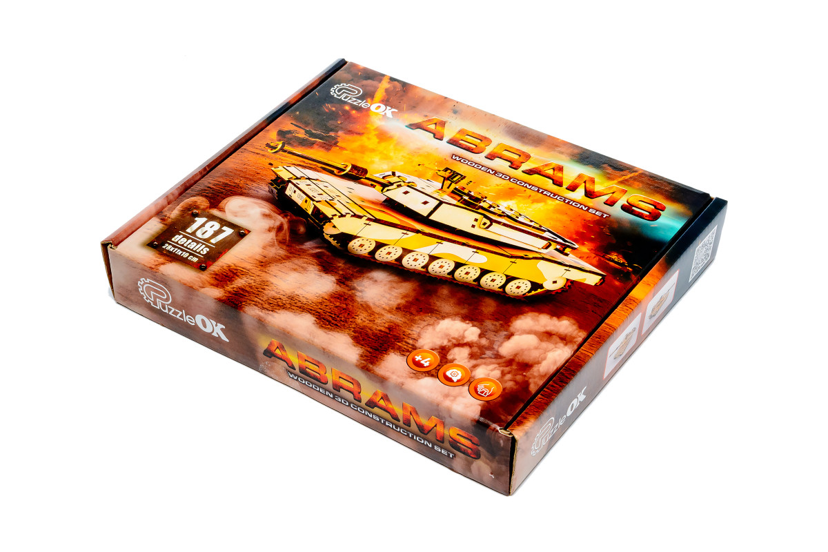 Дерев'яний 3D конструктор "Абрамс"