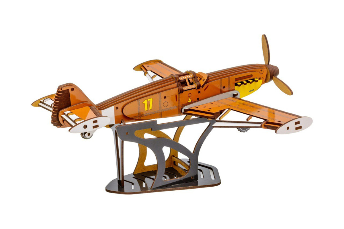 Дерев'яний 3D конструктор Винищувач Bf 109