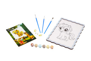 Набір для розпису, картина по номерах "Поні" формат А4