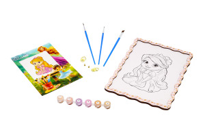 Набір для розпису, картина по номерах "Принцеса" формат А4