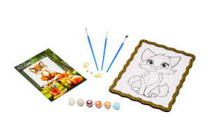 Набір для розпису, картина по номерах "Лисичка" формат А4