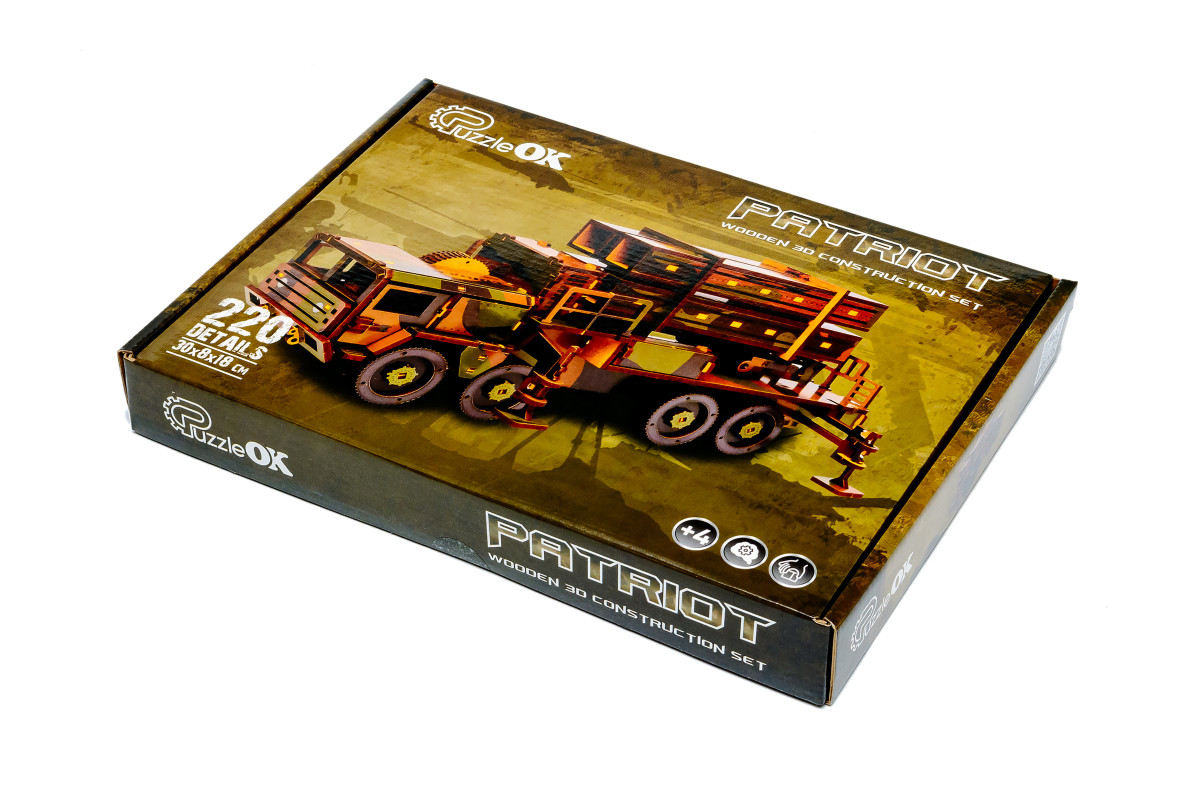Wooden 3D designer of the Patriot air defense system