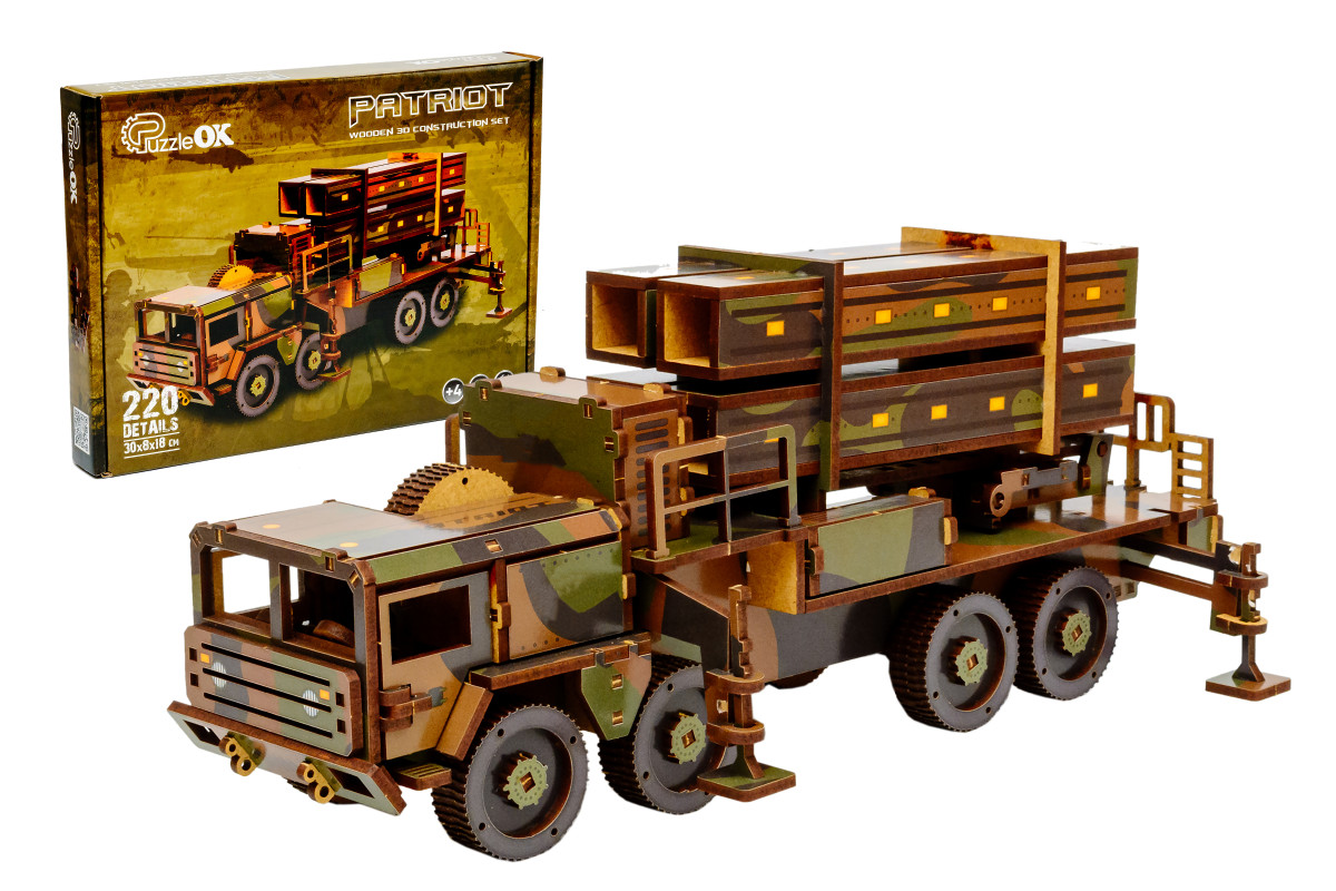 Wooden 3D designer of the Patriot air defense system