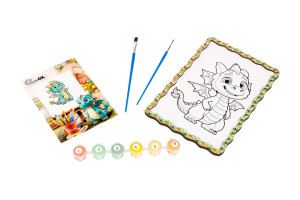 Painting kit, painting by numbers “Baby Dino” format A5
