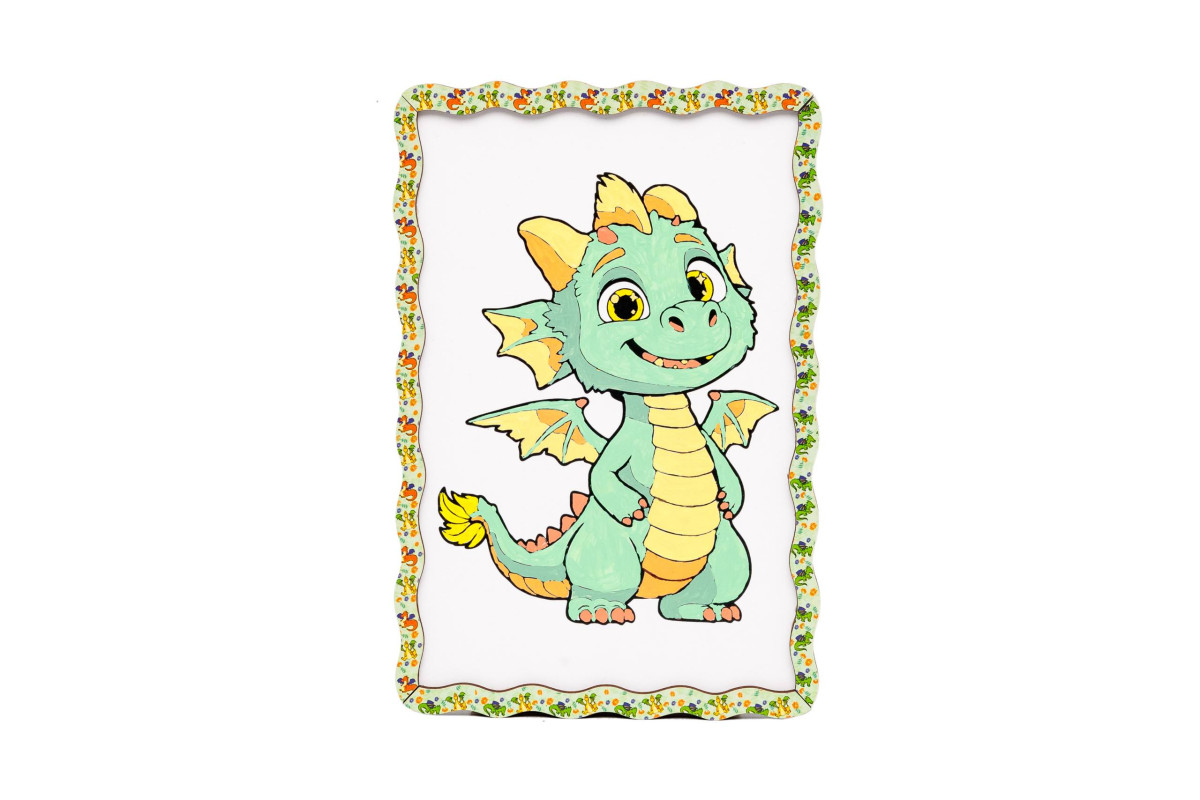 Painting kit, painting by numbers “Baby Dino” format A5