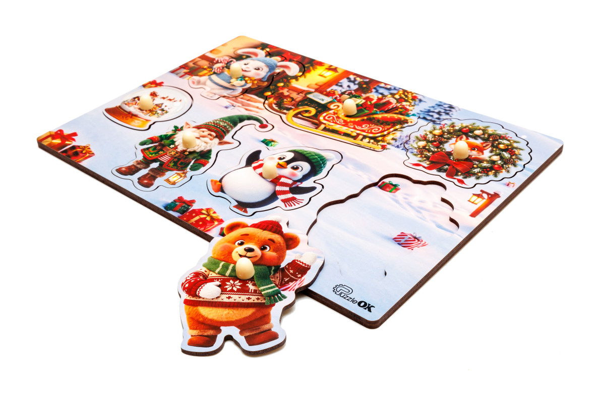 Сортер-вкладиш Новорічний А4 "Різдвяний дворик"