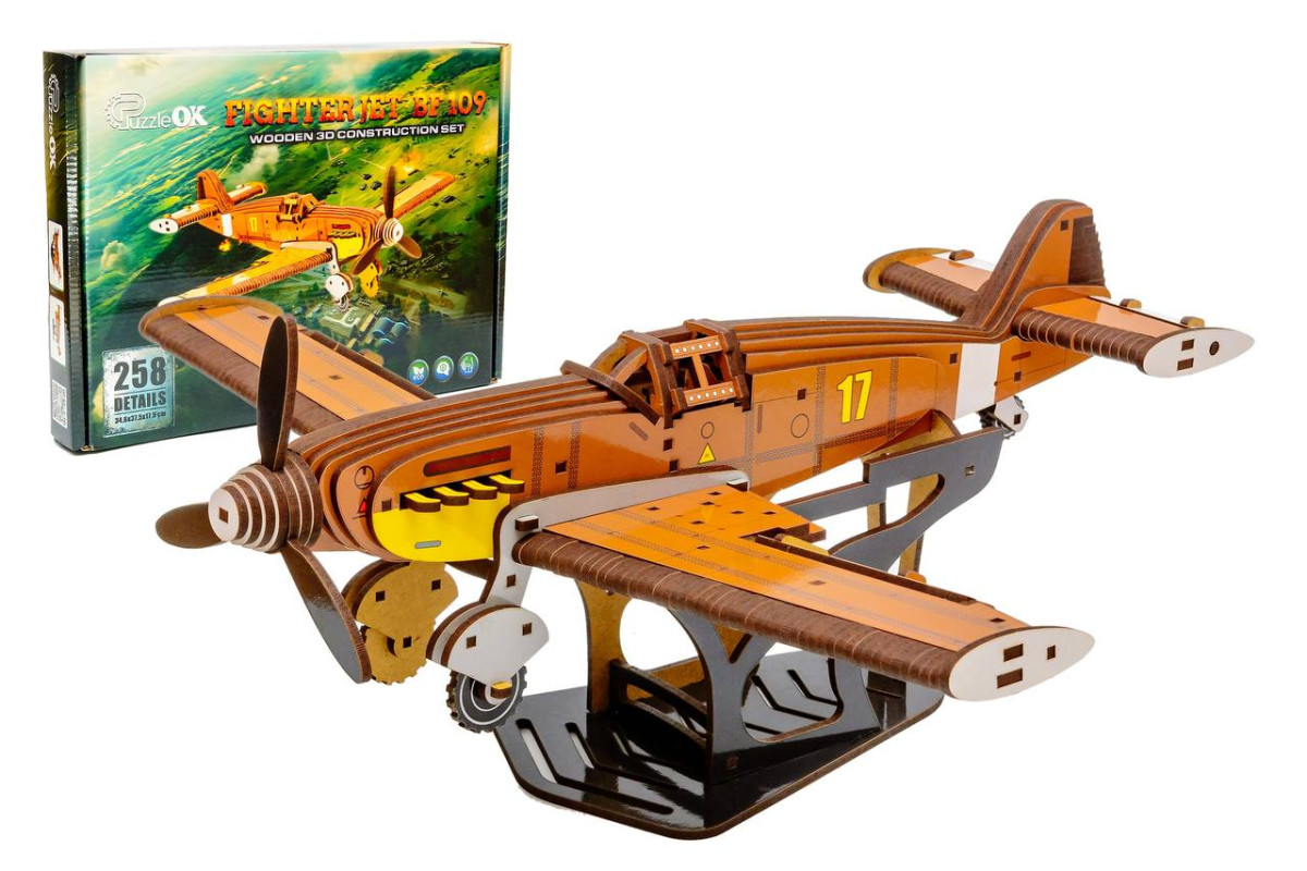 Дерев'яний 3D конструктор Винищувач Bf 109