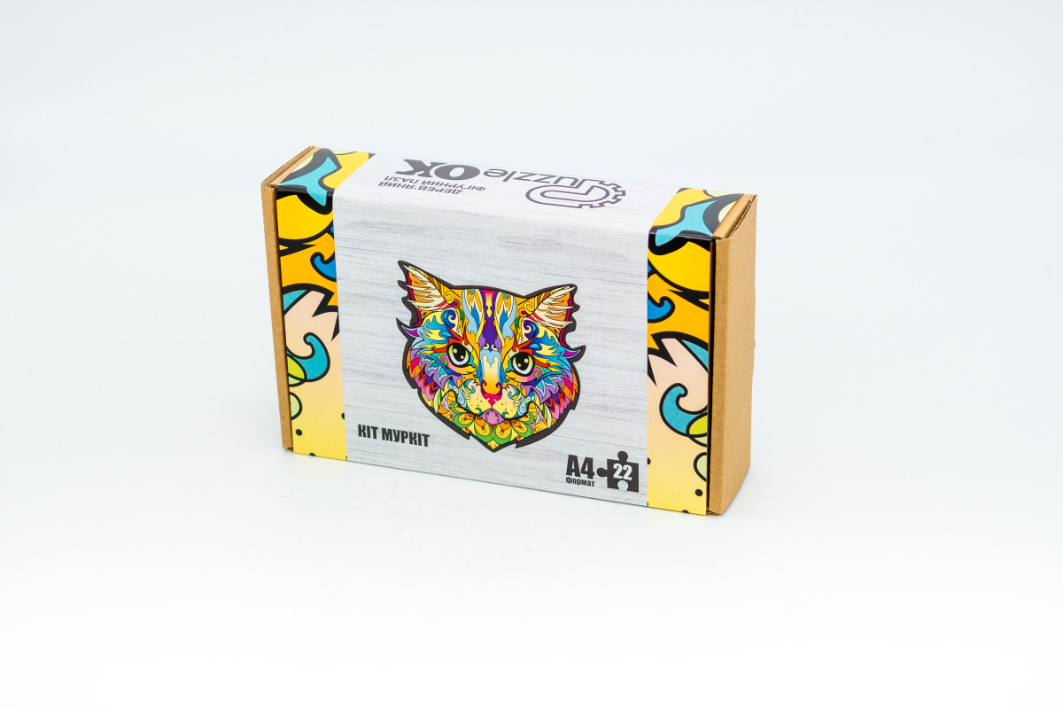 Дерев'яний пазл Кіт Муркіт