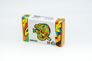 Фігурний дерев'яний пазл Хамелеон