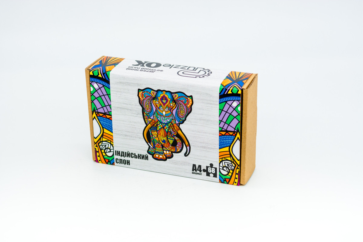 Дерев'яний пазл Індійський слон