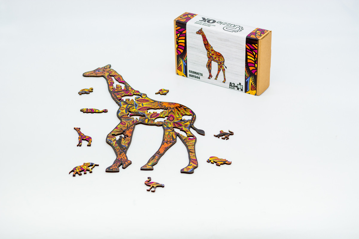 Дерев'яний пазл Плямиста Жирафа