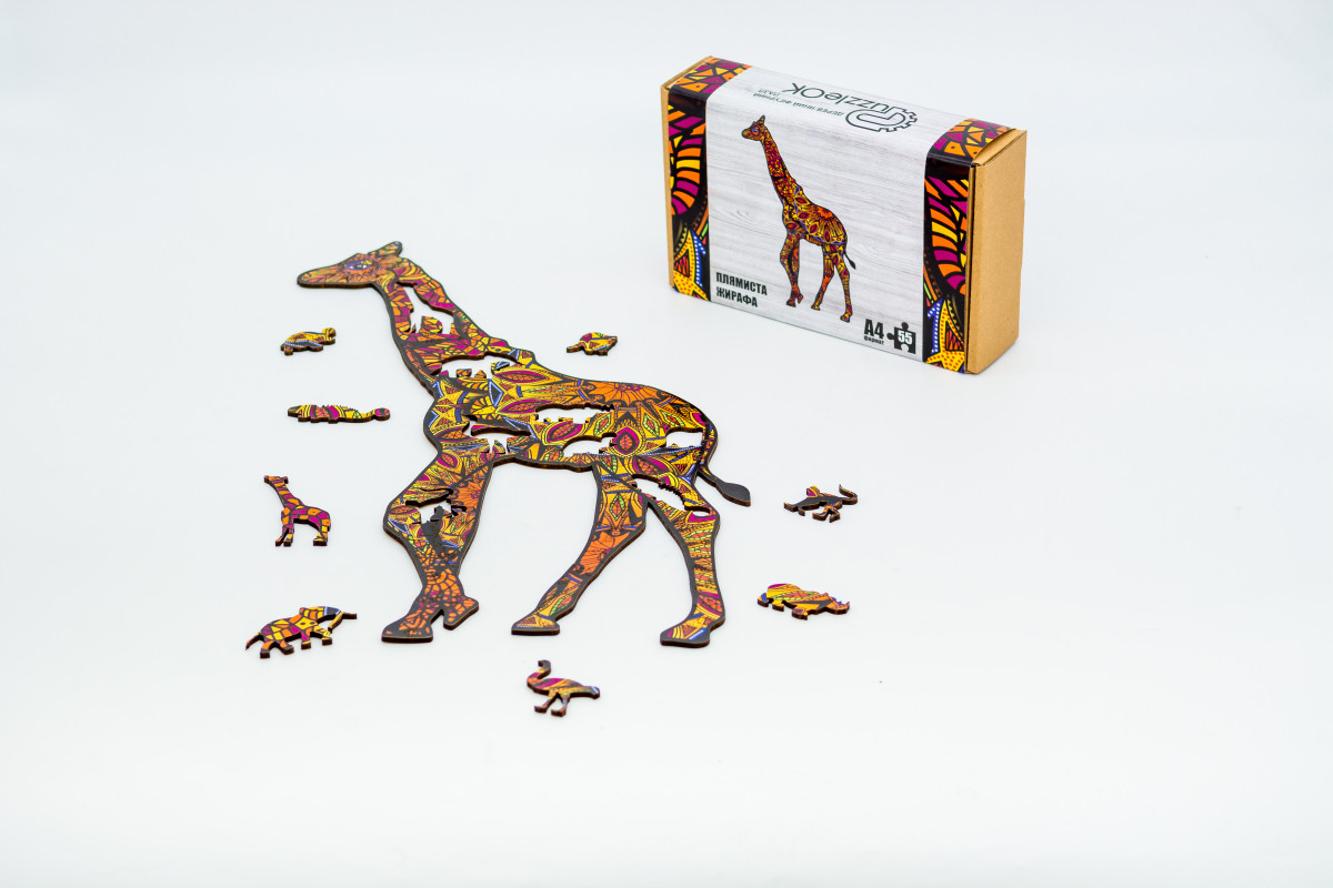 Дерев'яний пазл Плямиста Жирафа