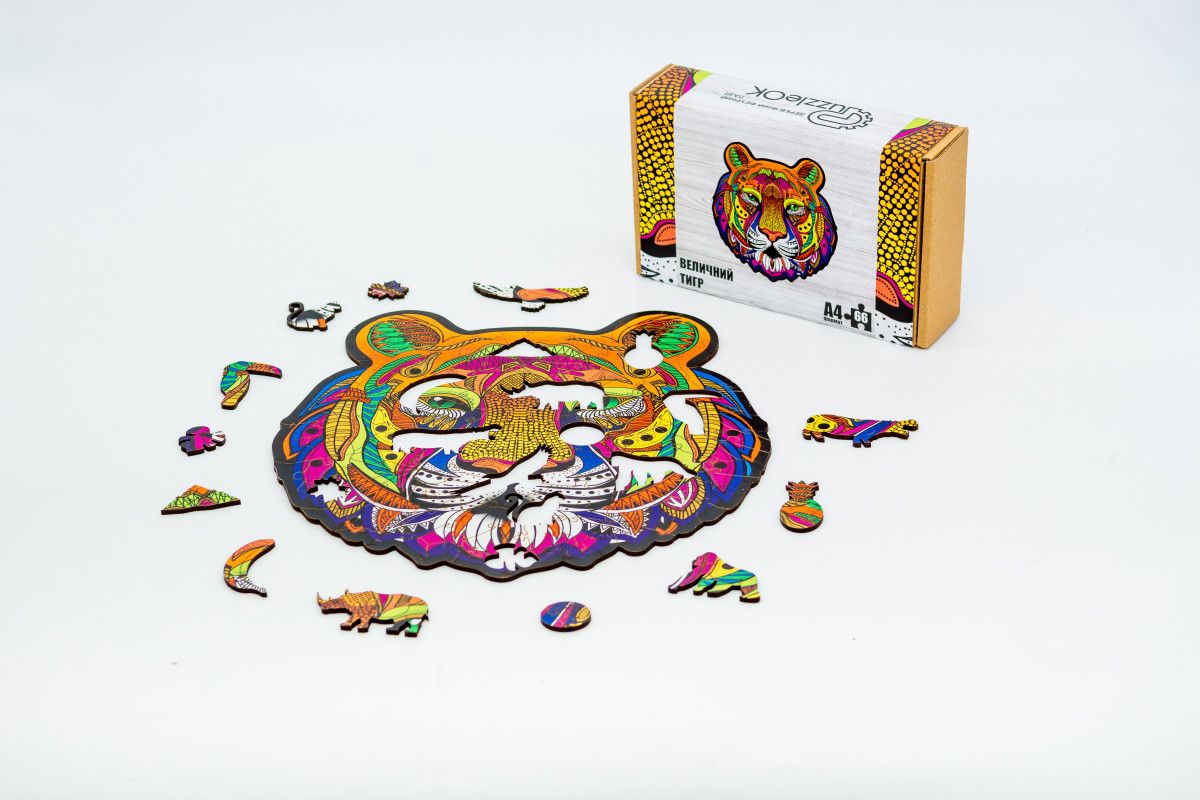 Дерев'яний пазл Величний Тигр