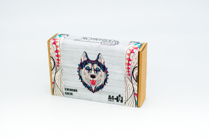 Фігурний деревяний пазл "Сніжний Хаскі"