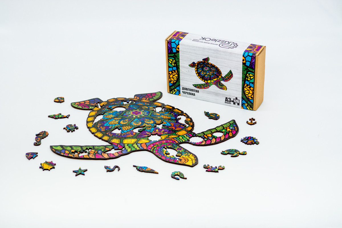 Дерев'яний пазл Довголітня Черепаха