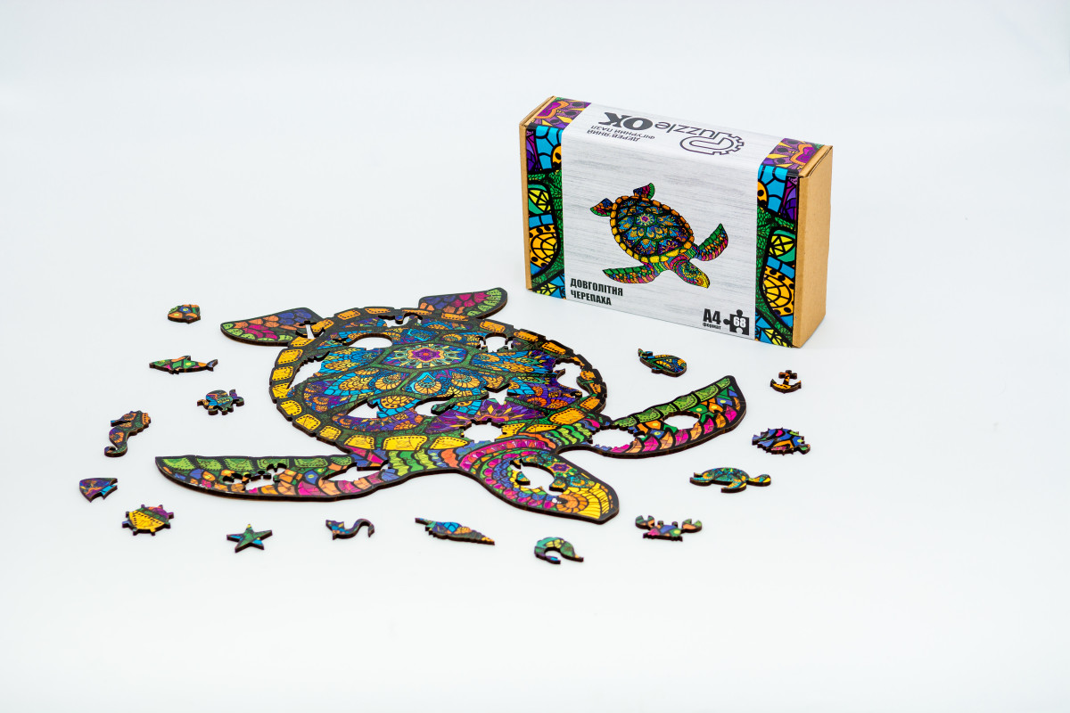 Дерев'яний пазл Довголітня Черепаха