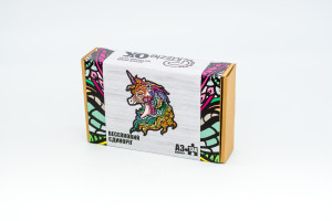 Фігурний деревяний пазл "Веселковий Єдиноріг"