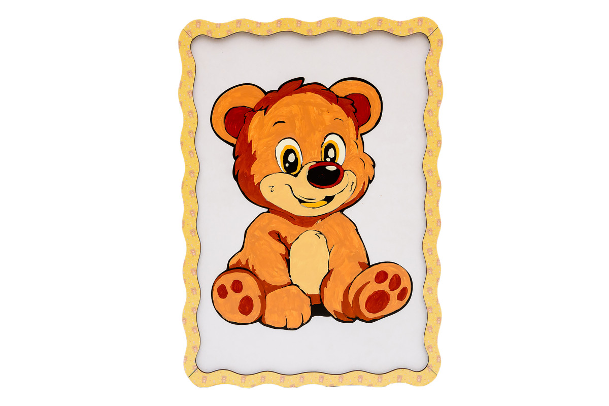 Набір для розпису, картина по номерах "Ведмедик" формат А4