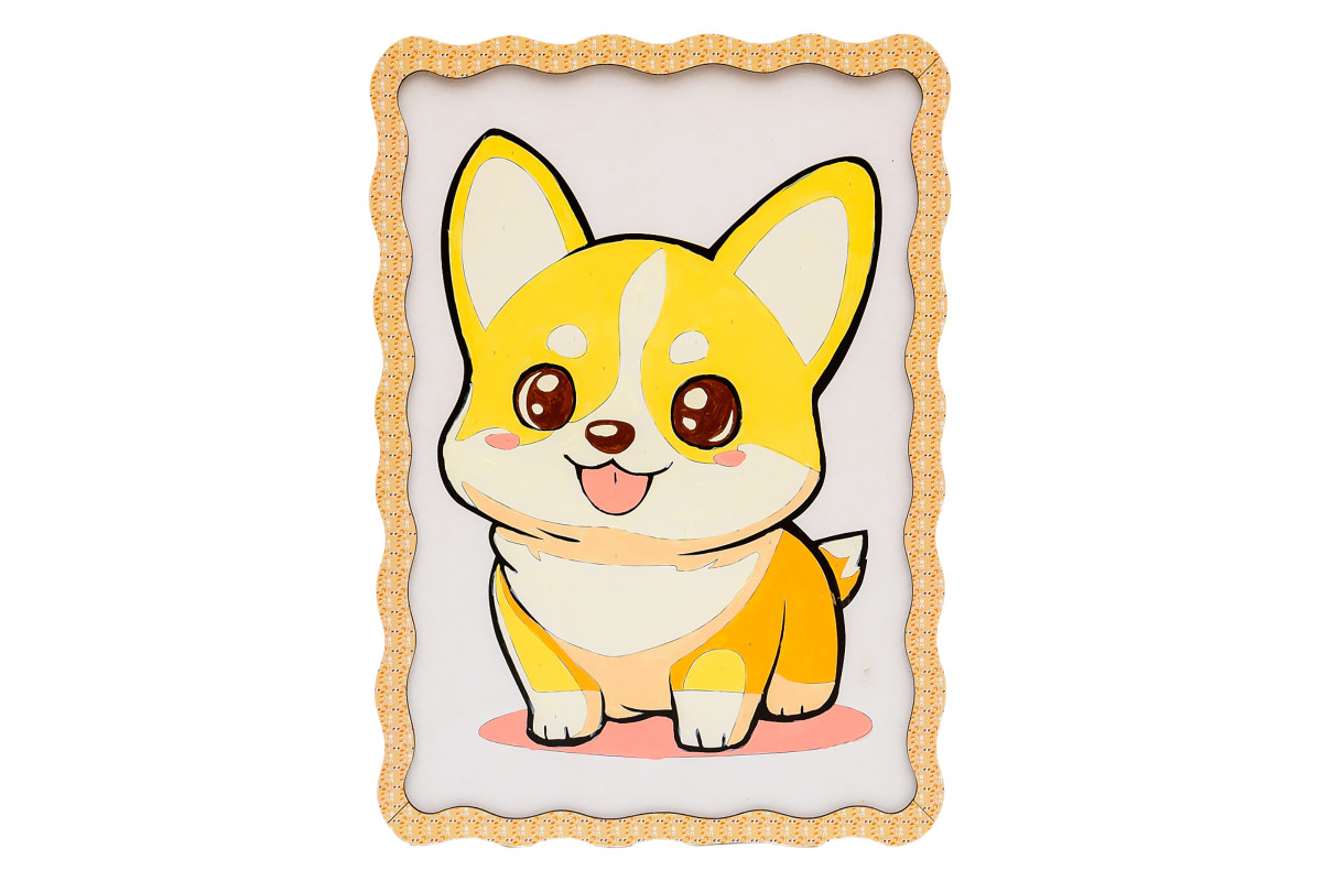 Набір для розпису, картина по номерах "Коргі" формат А4