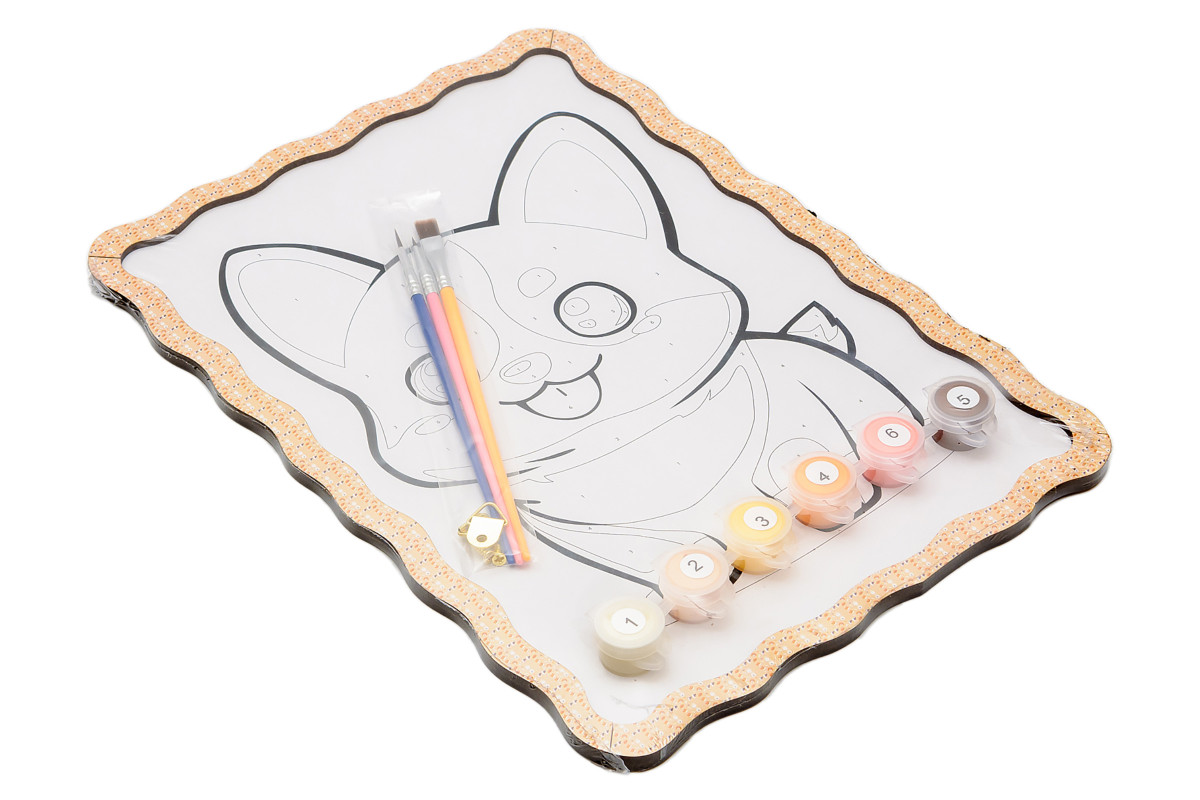 Набір для розпису, картина по номерах "Коргі" формат А4