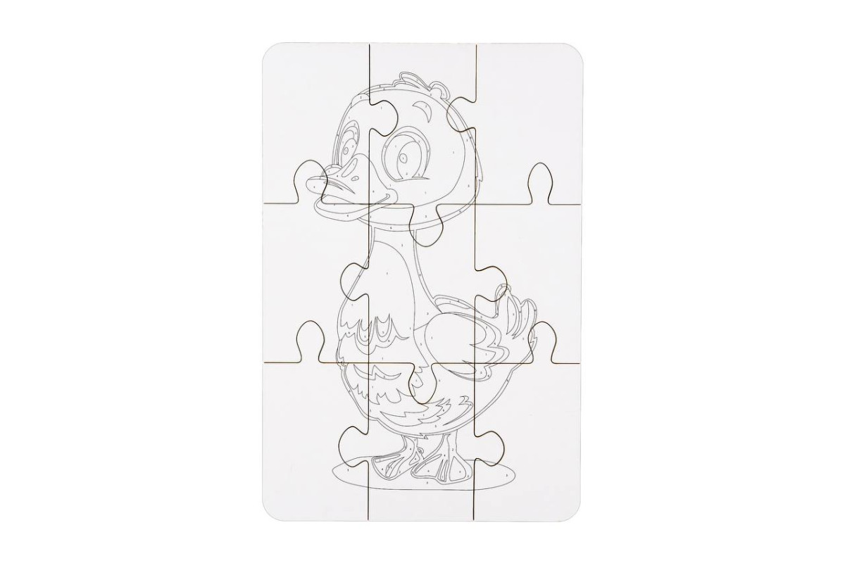 Деревʼяний пазл-розмальовка "Гусочка"