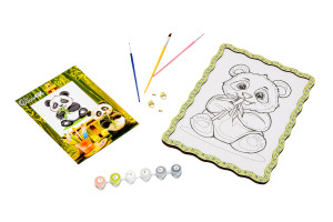 Набір для розпису, картина по номерах "Панда" формат А4