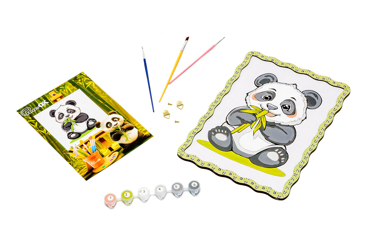 Набір для розпису, картина по номерах "Панда" формат А4