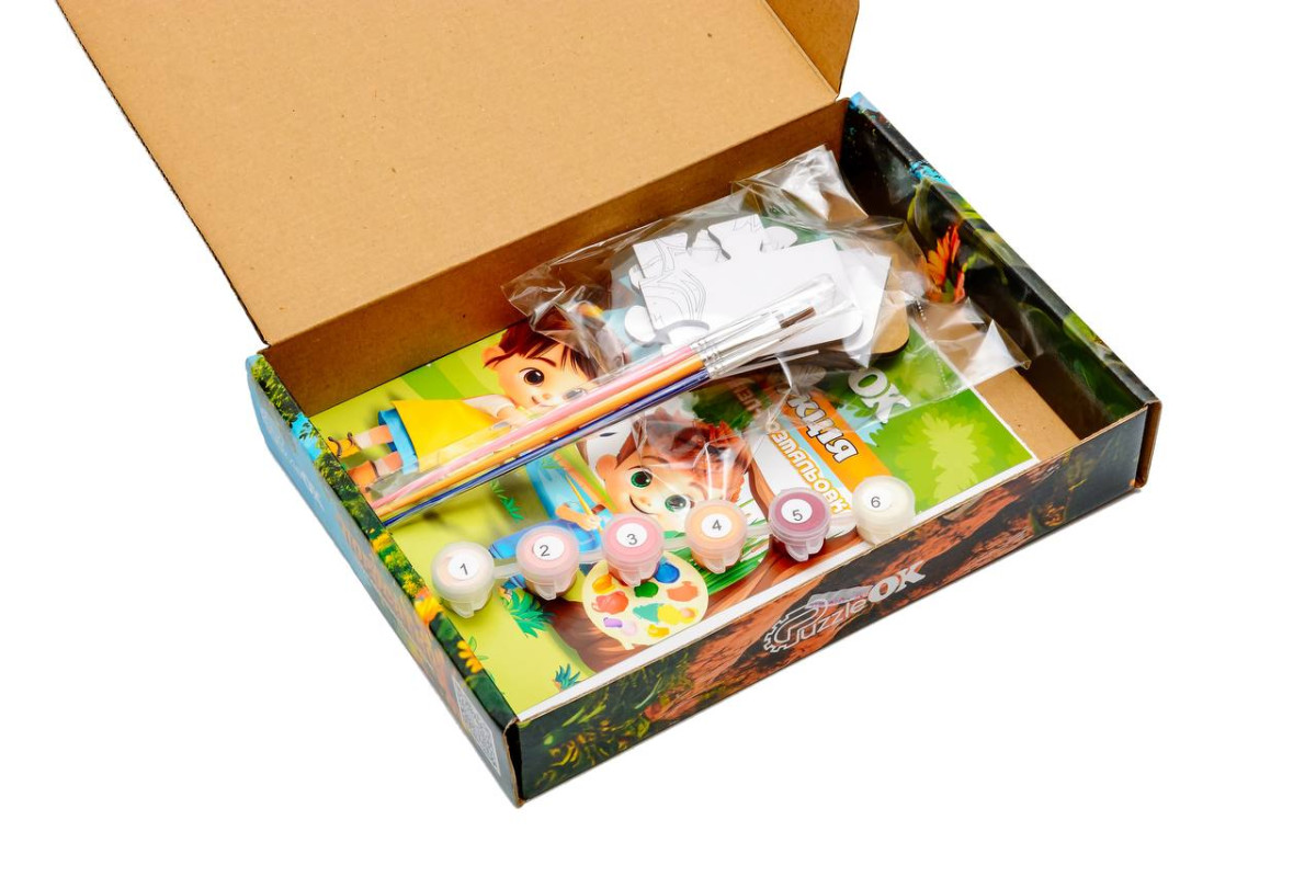 Деревʼяний пазл-розмальовка "Поросятко"