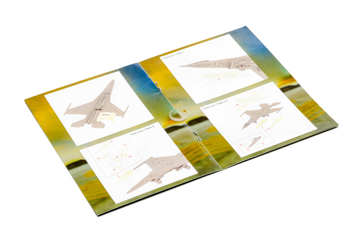 Дерев'яний 3D конструктор «F16»