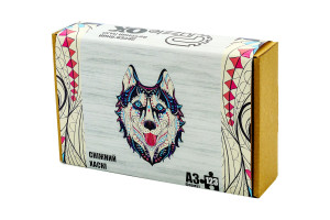 Фігурний деревяний пазл "Сніжний Хаскі"