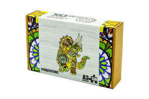 Фігурний деревяний пазл "Трицератопс"