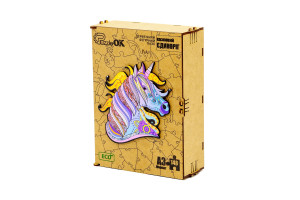 Фігурний деревяний пазл "Казковий Єдиноріг"