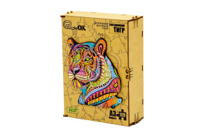 Фігурний деревяний пазл "Загадковий Тигр"