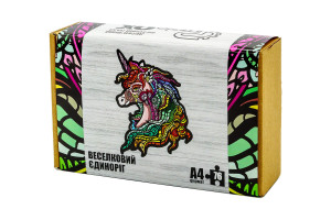 Фігурний деревяний пазл "Веселковий Єдиноріг"