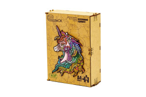 Фігурний деревяний пазл "Веселковий Єдиноріг"