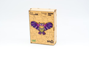 Фігурний деревяний пазл "Чарівна Сова"