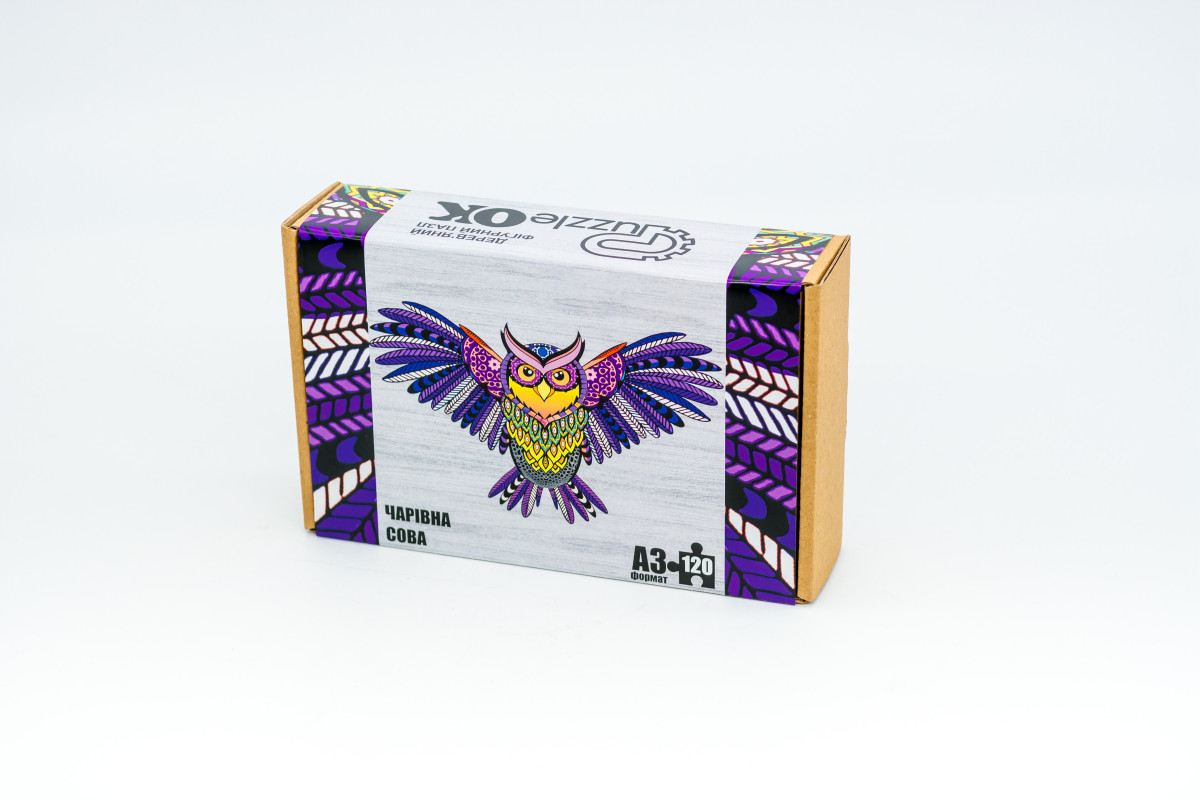 Фігурний деревяний пазл "Чарівна Сова"